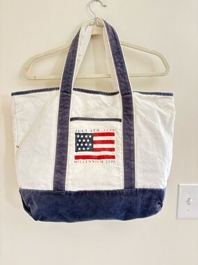 Vintage Rare Y2K 1999 Millennium 2000 Canvas Boat Tote bag Canvas Carryall